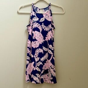 Like New Lilly Pulitzer Girls Lightweight Shift Dress in Pink & Navy Size L 8/10